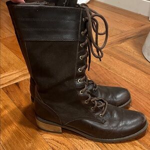 Timberland Dark Brown Leather Lace-Up Boots